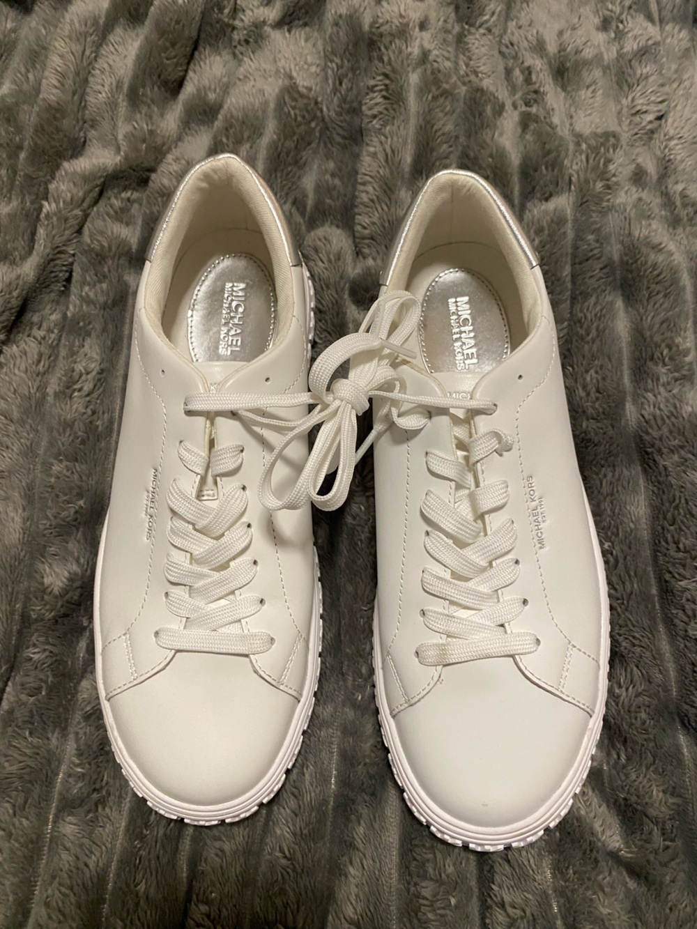 Michael Kors White Leather Low-Top Women's Sneakers